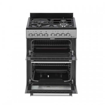 Thermogatz TGS 8001 IX Κουζίνα Υγραερίου & Ρεύματος 92lt με Εστίες Υγραερίου & Ρεύματος Π60εκ. Inox